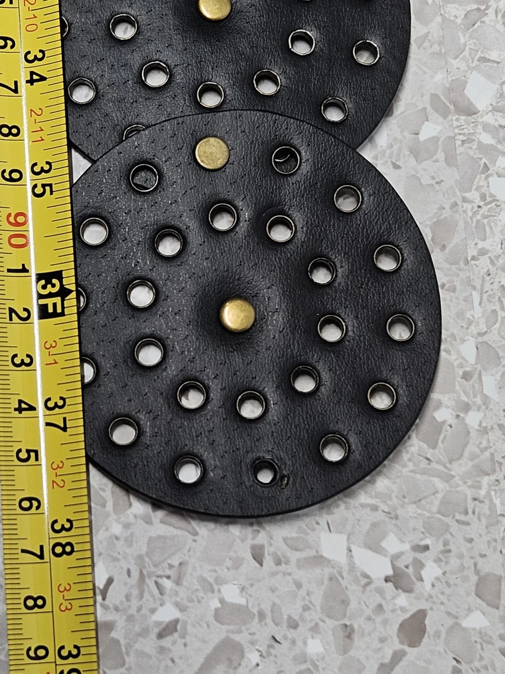 Wide Concho Belt Boho Western Faux Leather Round Disc Retro Adjustable